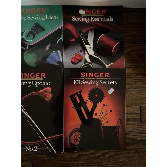 Lot of 4 Singer Creative Sewing Vintage 80s Soft Cover Books Guides How to - Picture 3 of 4